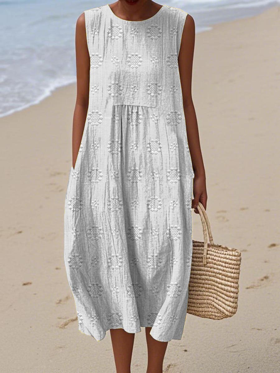 Roxanne Sleeveless Dress with Pockets