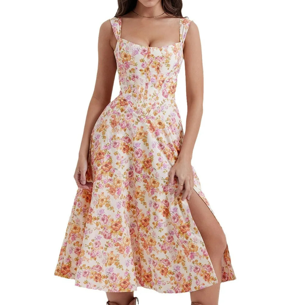 Dahlia Floral Jacquard Midi Dress