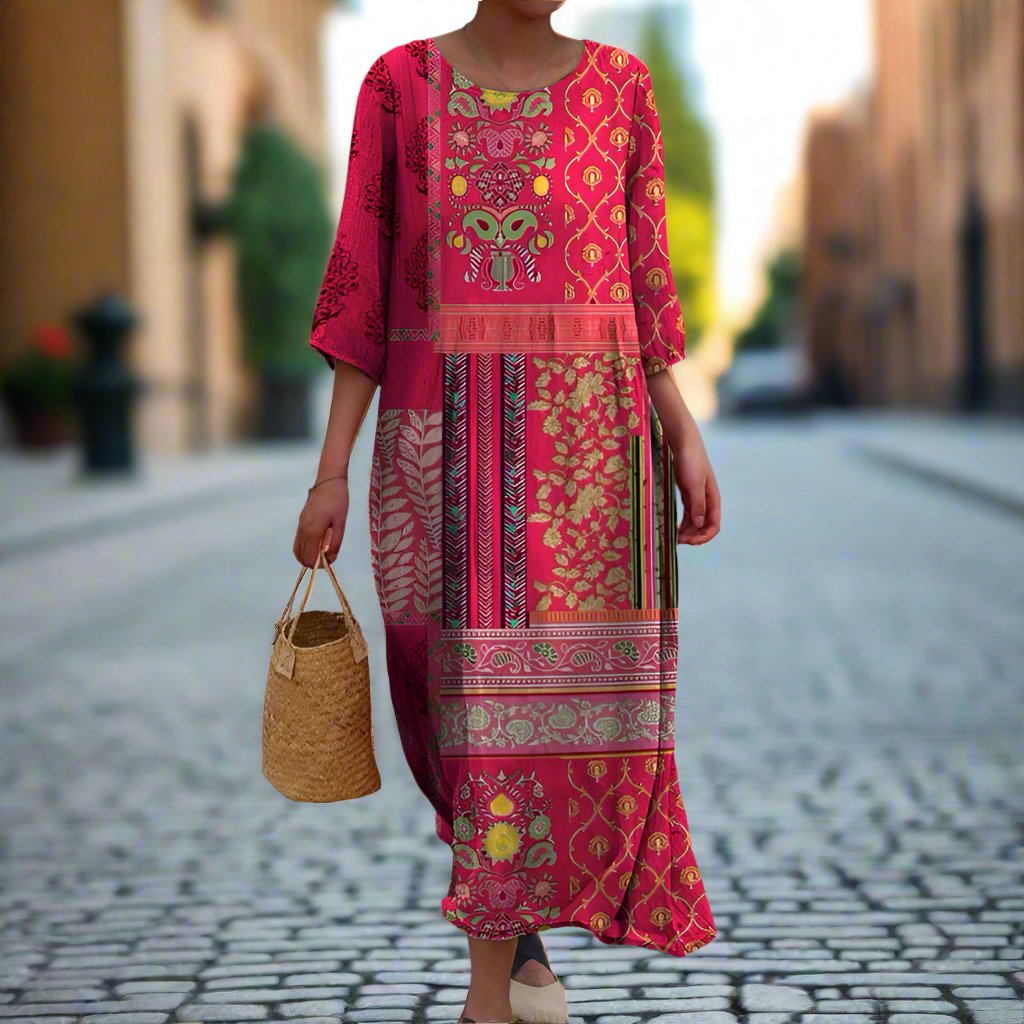 Tracy Loose Fit Boho Maxi Dress