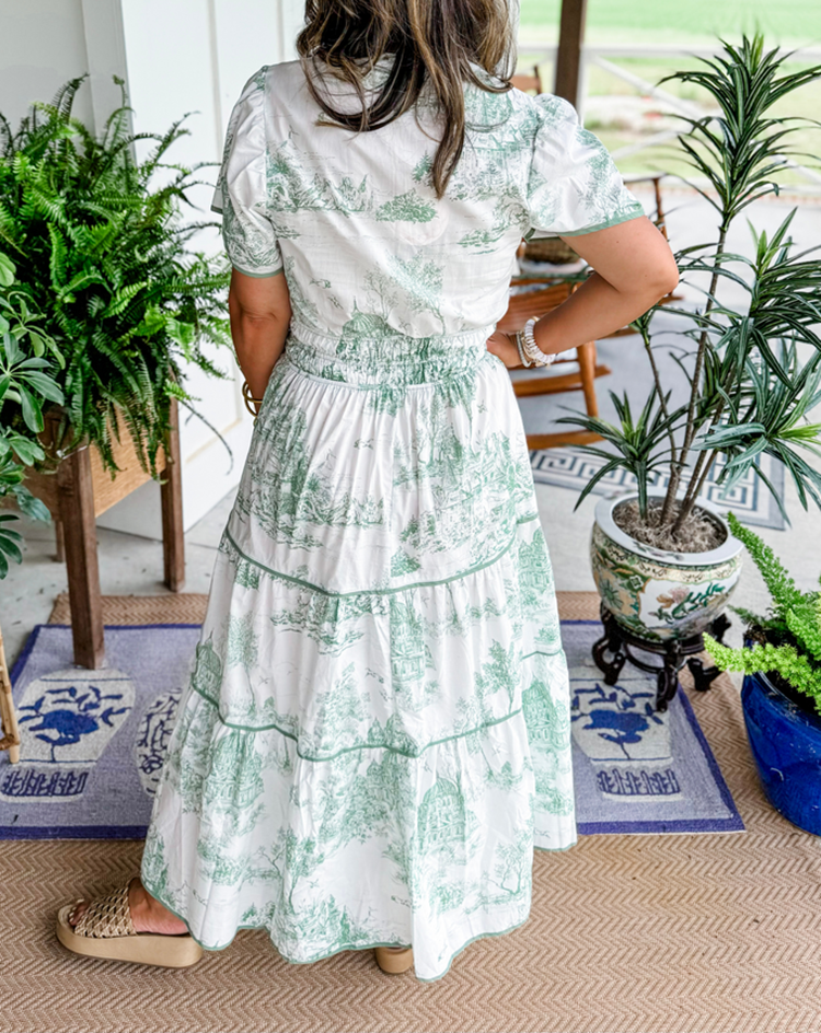 Camille Classic Toile Maxi Dress