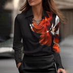 Shannon Elegant Shiny V-Neck Blouse