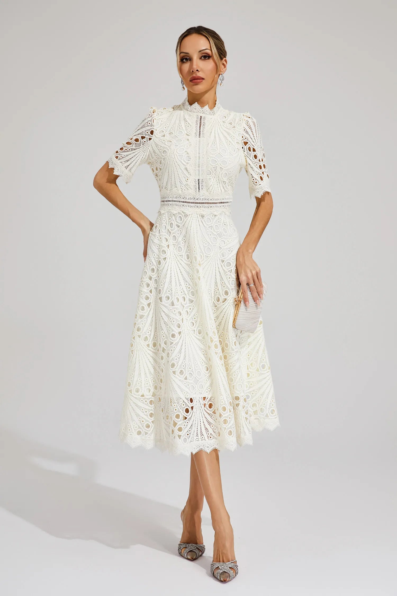 Lexi Elegant Lace Midi Dress