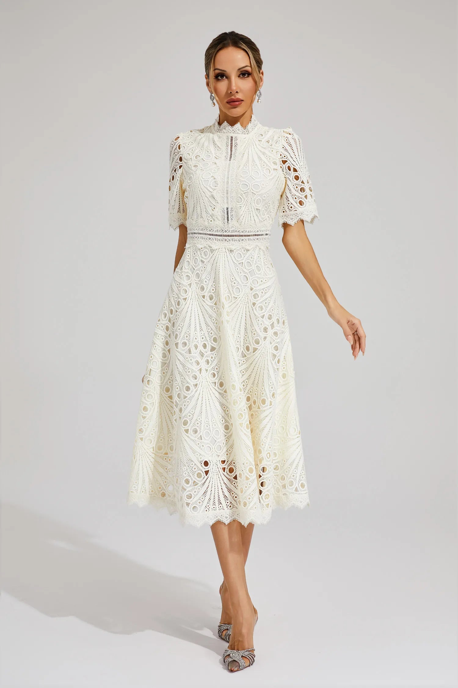 Lexi Elegant Lace Midi Dress