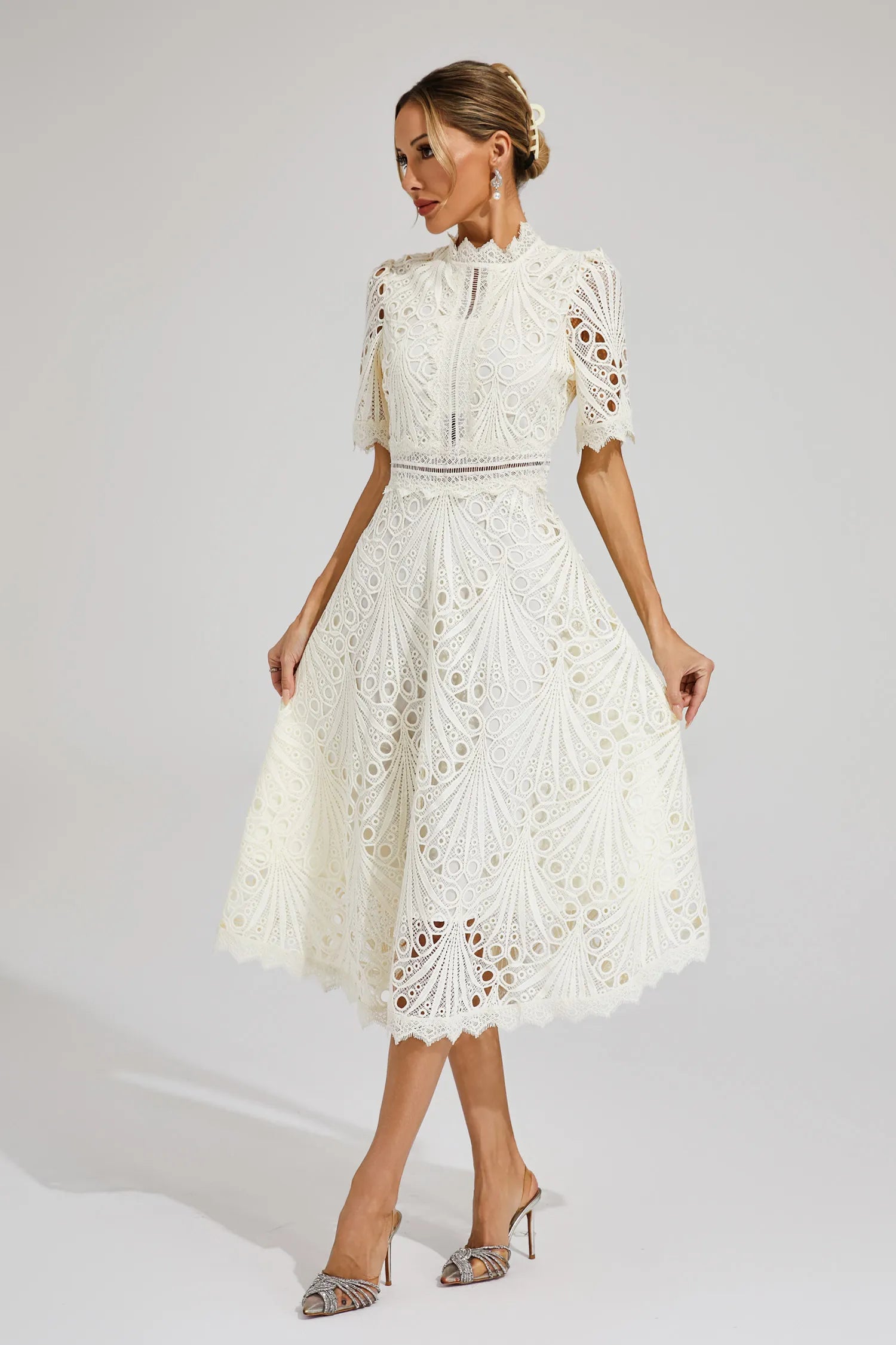 Lexi Elegant Lace Midi Dress
