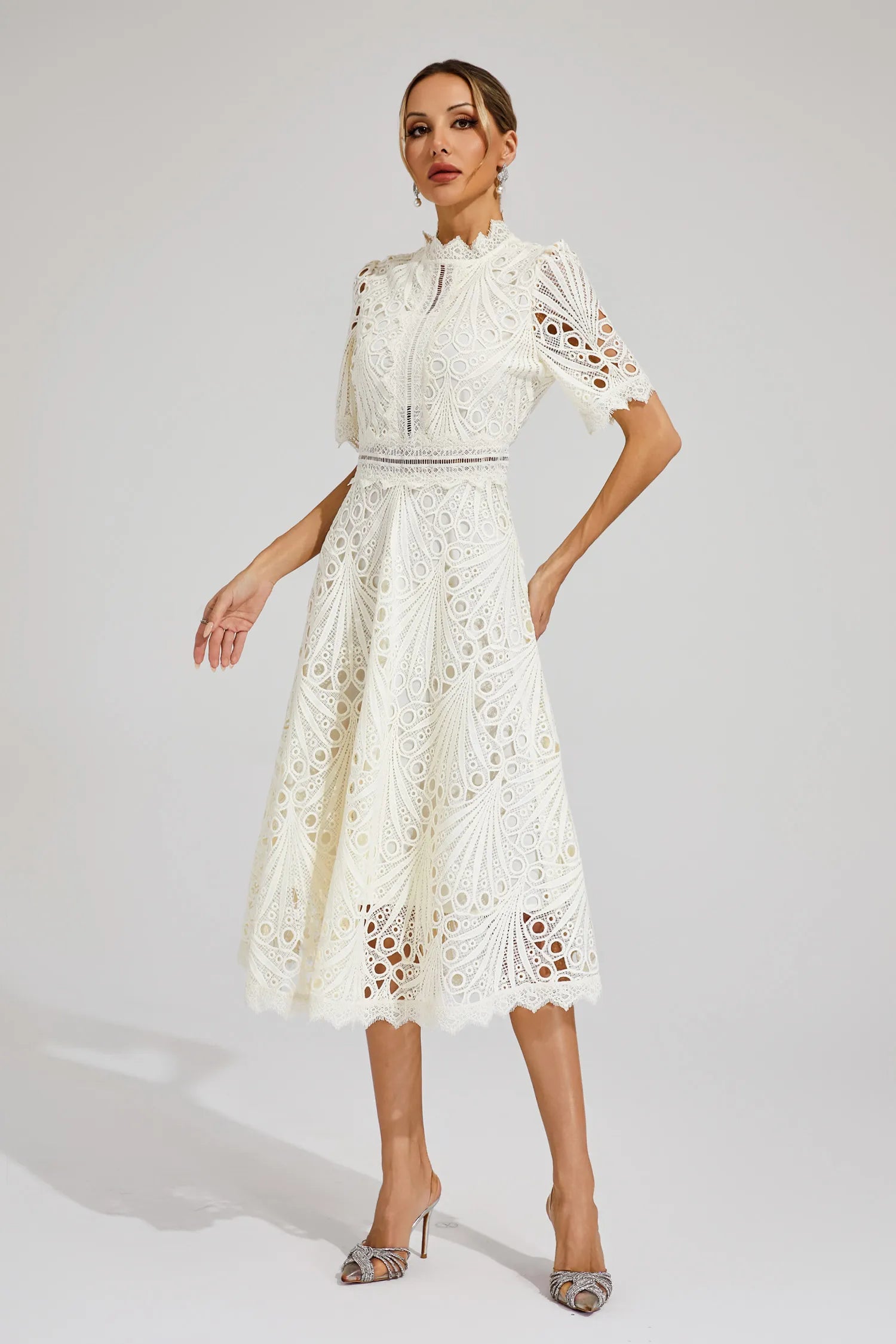 Lexi Elegant Lace Midi Dress