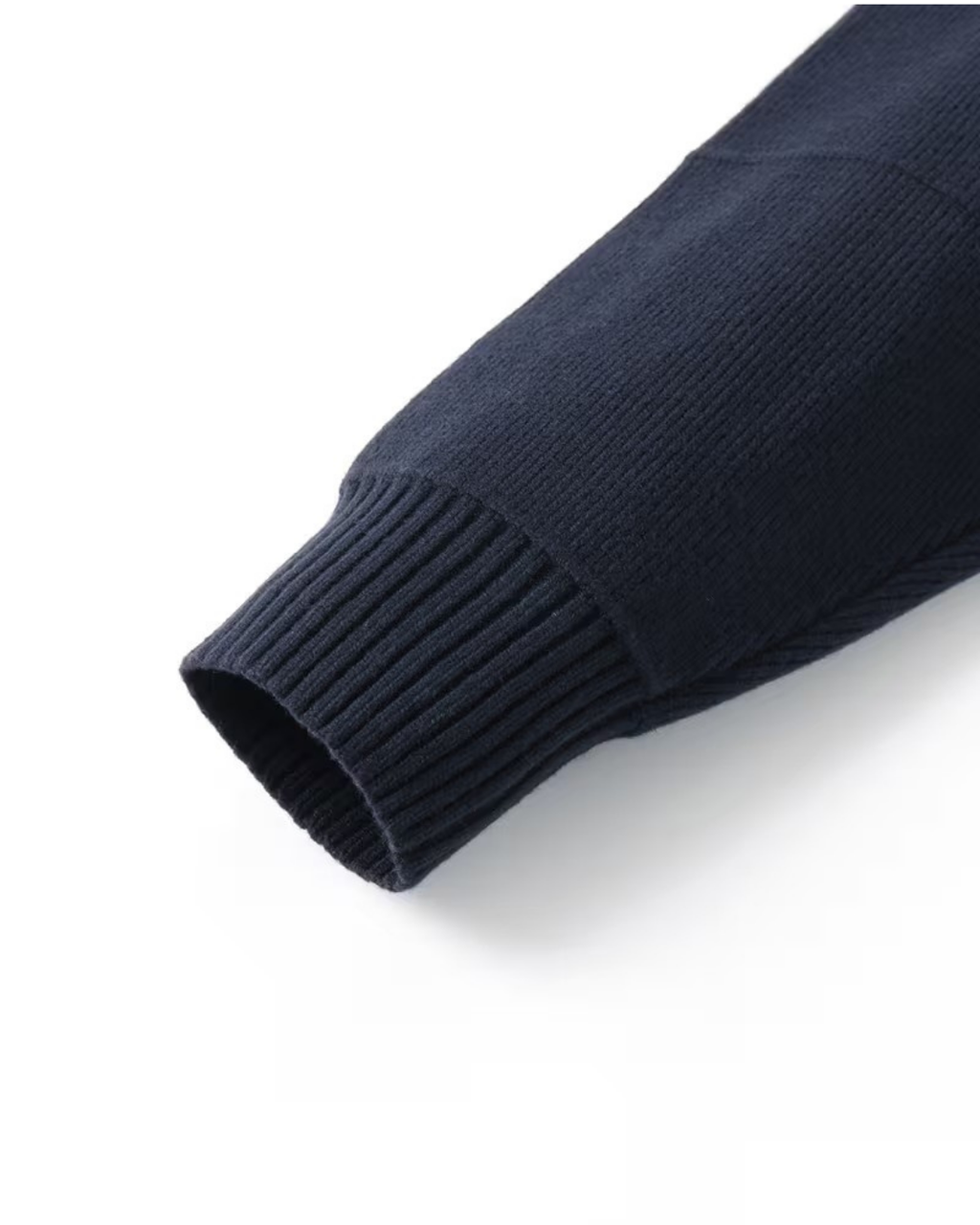 Men’s Full Zip Knit Cardigan – Stand Collar Sweater