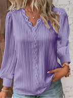 Sam Chiffon Blouse with Lace