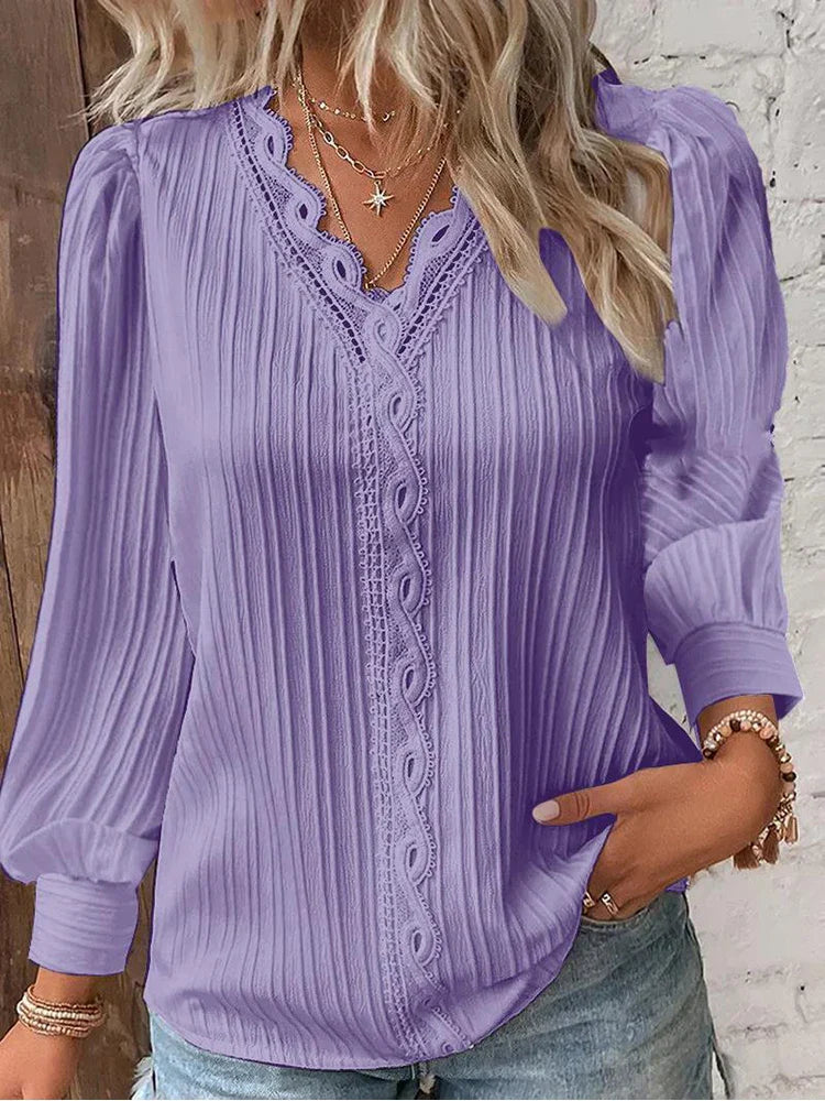 Sam Chiffon Blouse with Lace