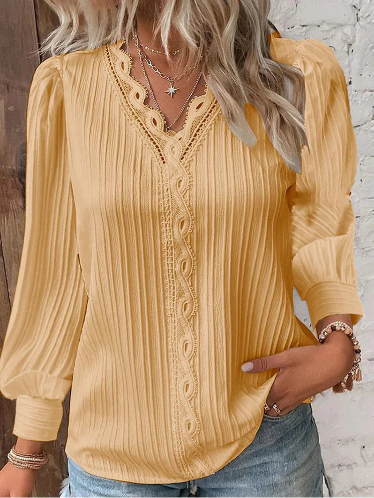 Sam Chiffon Blouse with Lace