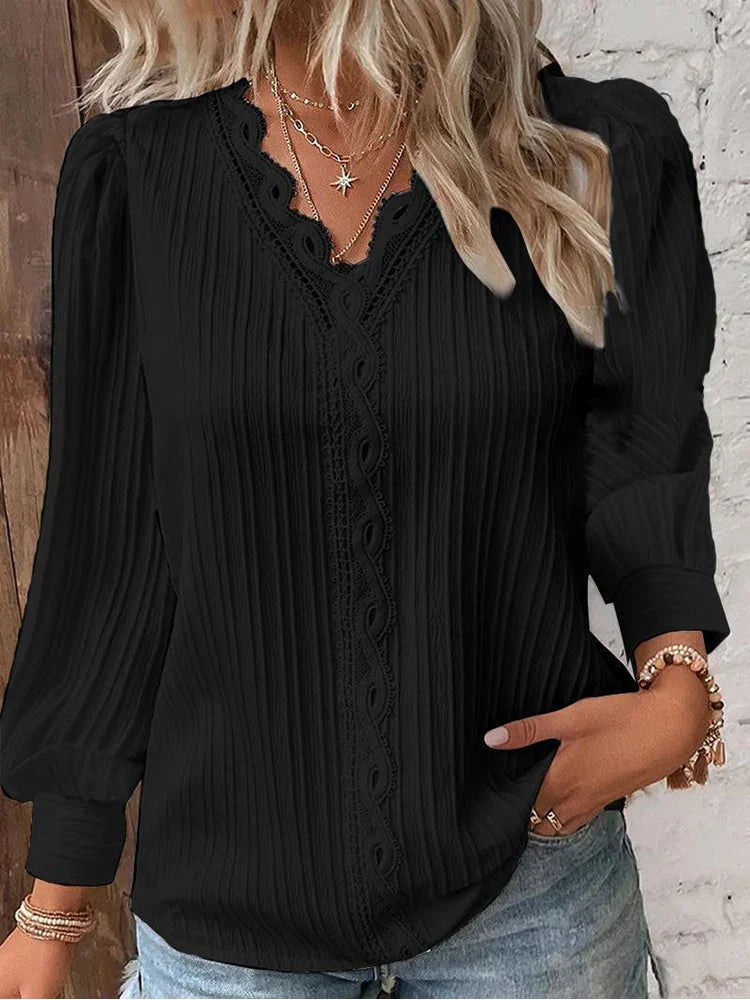 Sam Chiffon Blouse with Lace