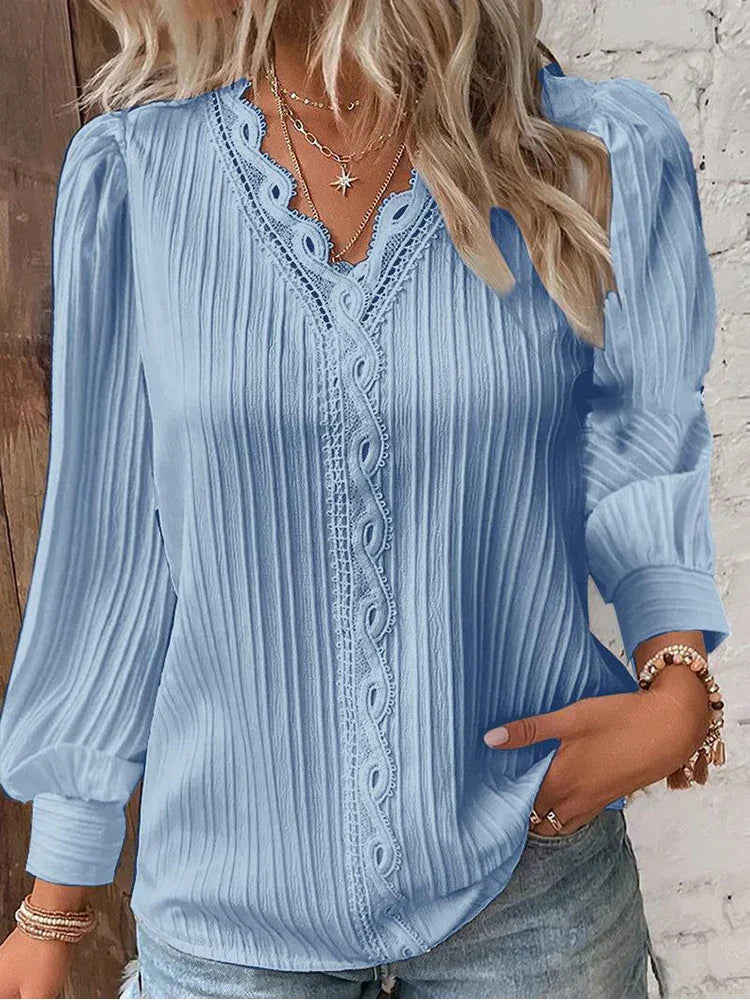 Sam Chiffon Blouse with Lace