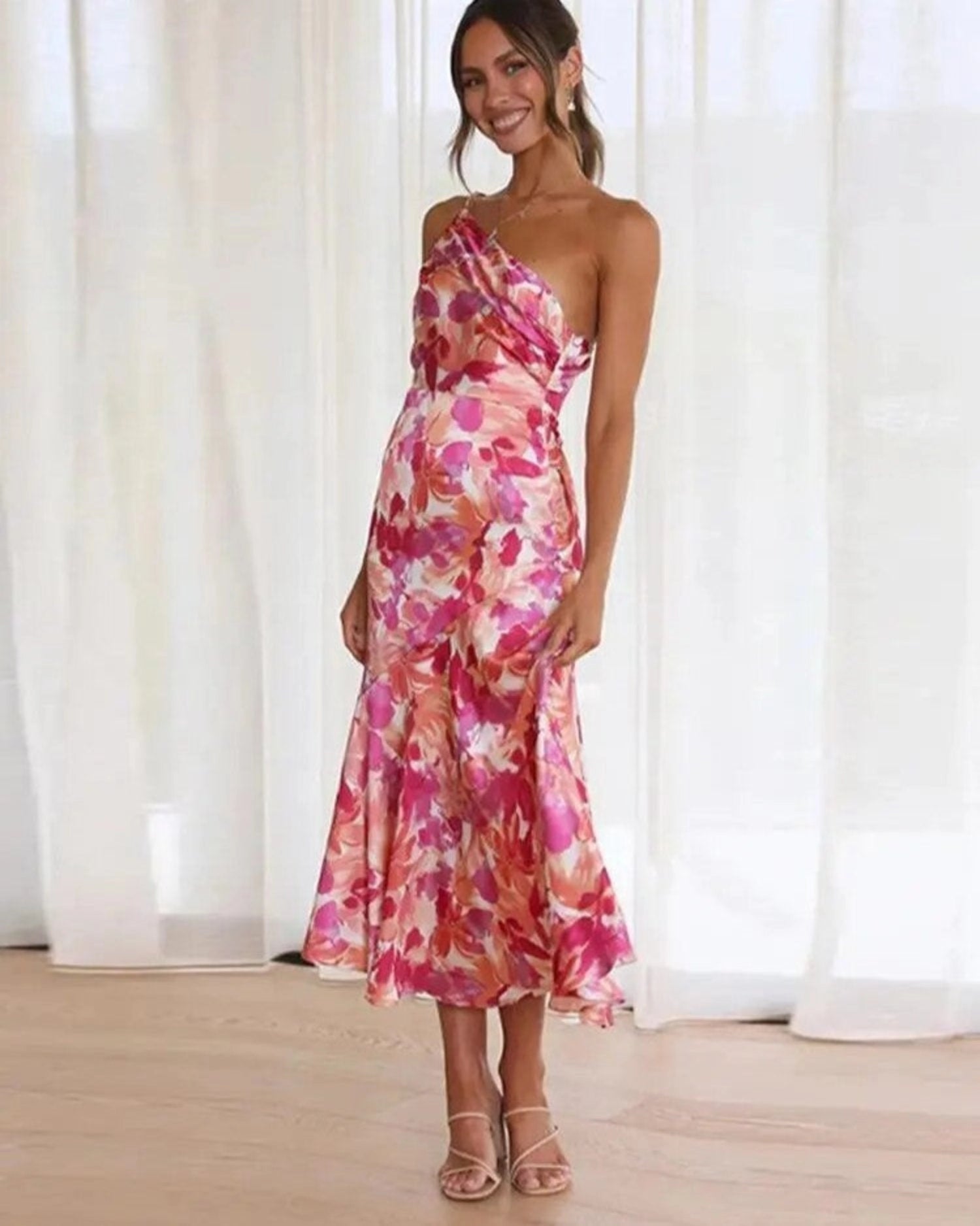 Kathy Women’s Maxi Dress with Asymmetrical Cut