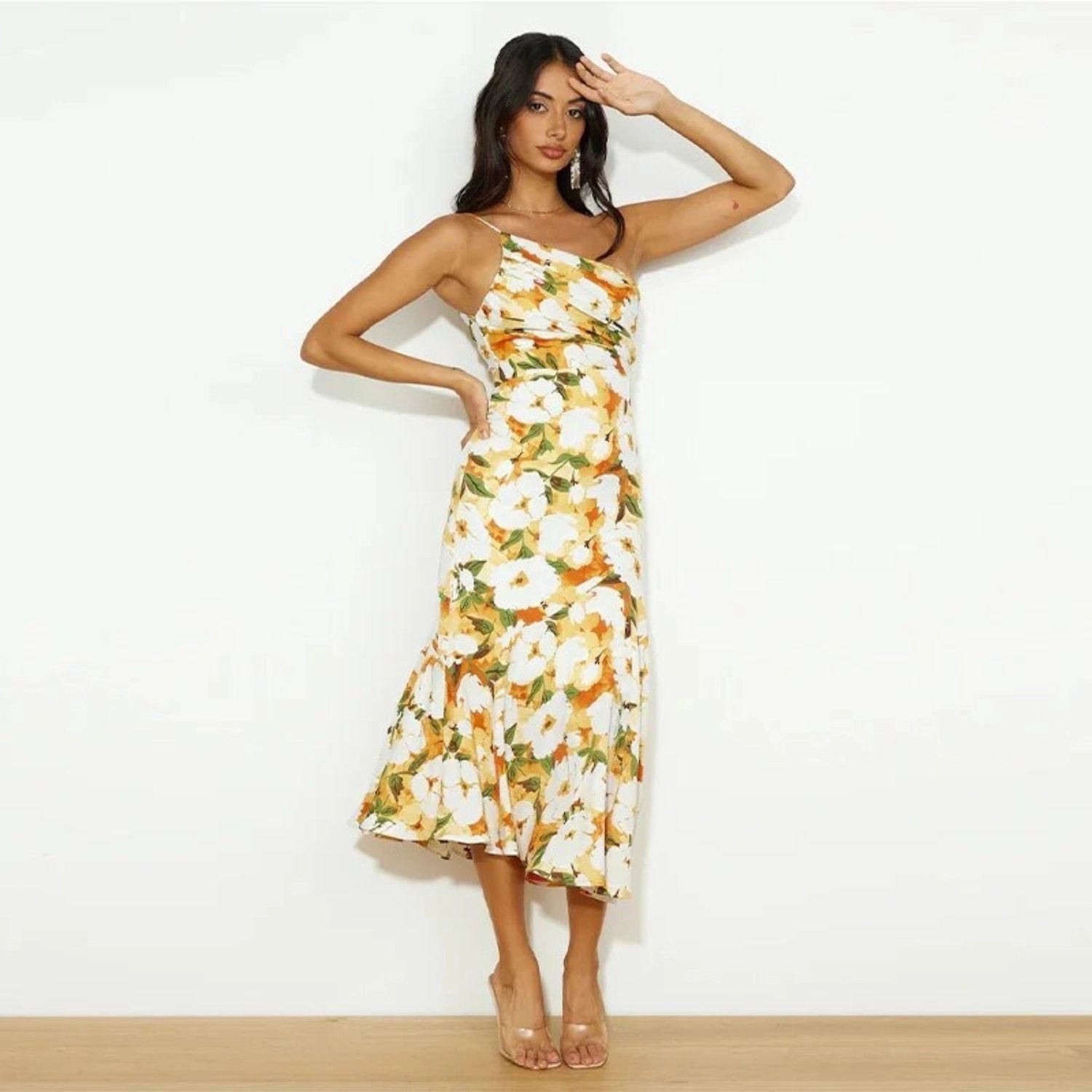 Kathy Women’s Maxi Dress with Asymmetrical Cut