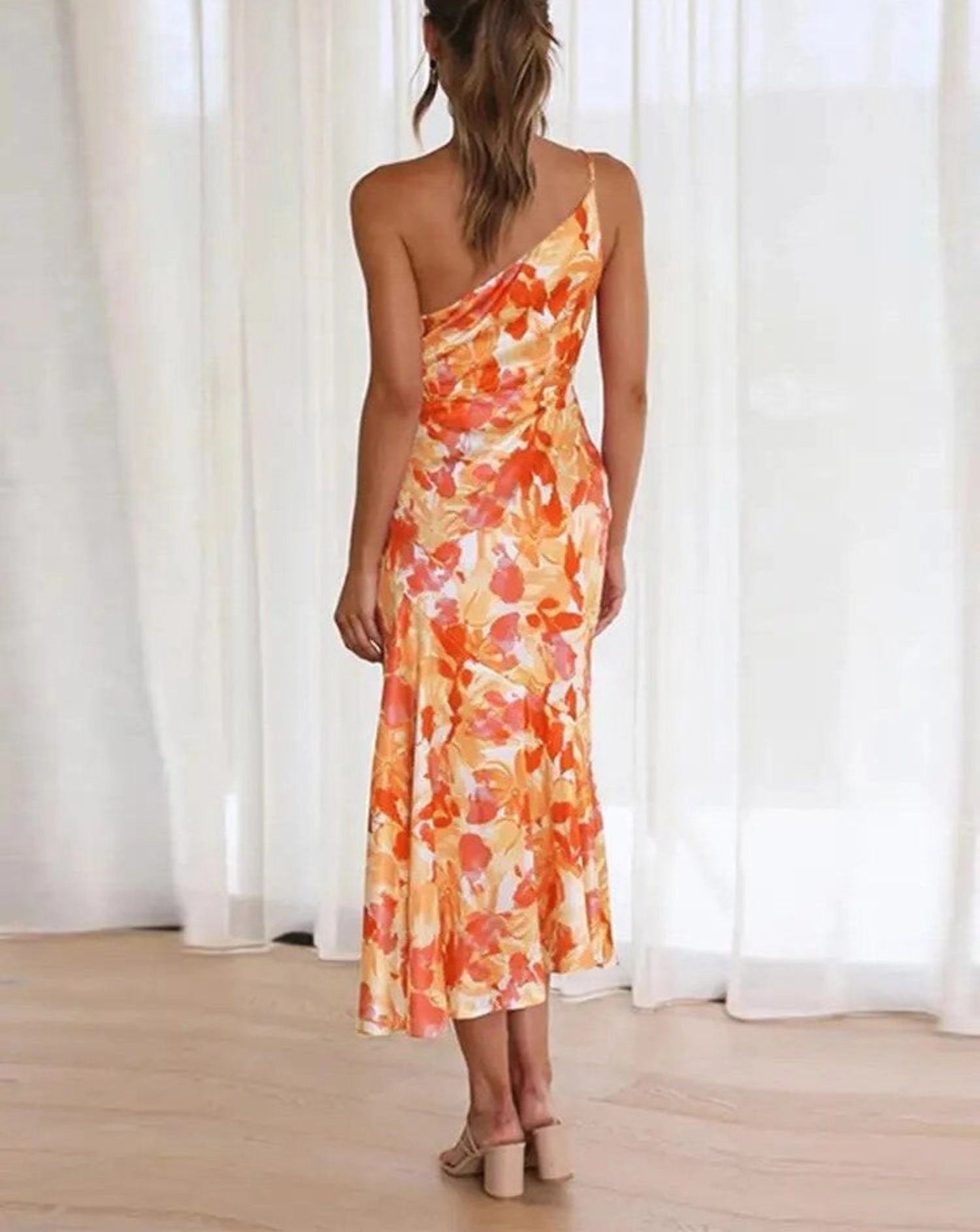 Kathy Women’s Maxi Dress with Asymmetrical Cut