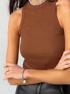 Ribbed Crop Tank Top