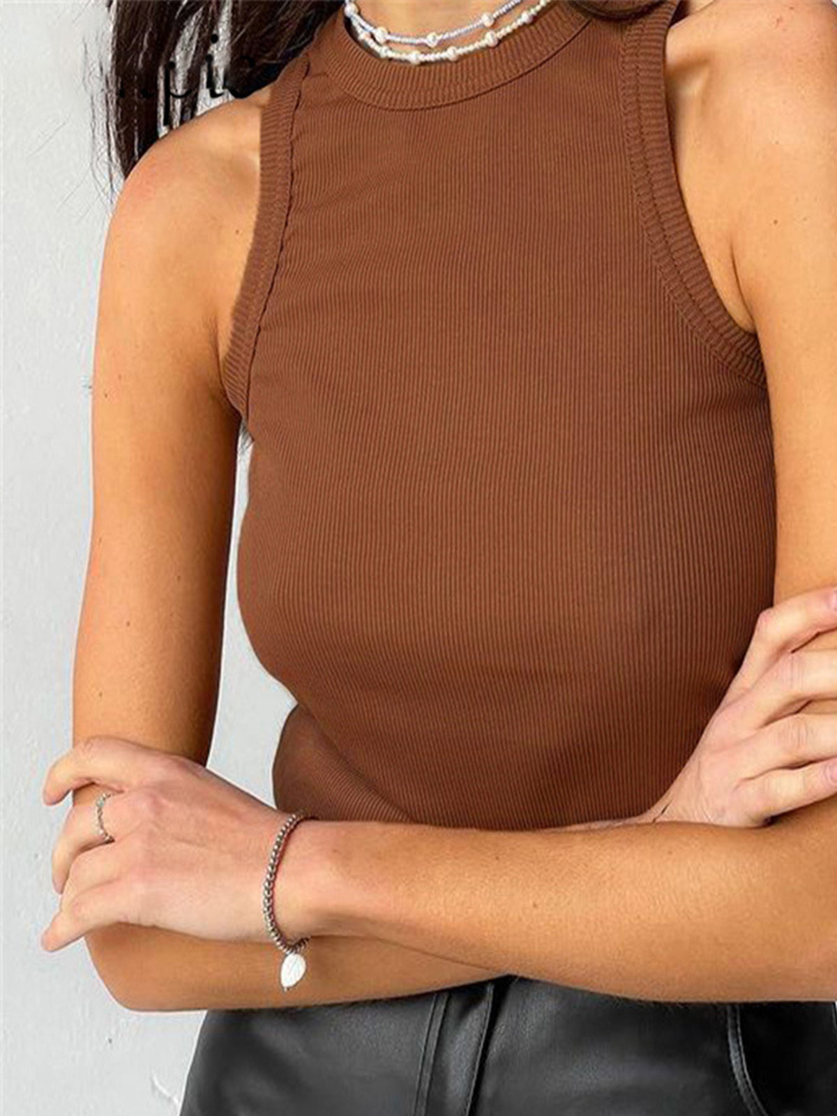 Ribbed Crop Tank Top