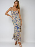 Floral Spaghetti Strap Summer Maxi Dress