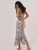 Floral Spaghetti Strap Summer Maxi Dress
