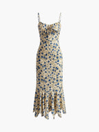 Floral Spaghetti Strap Summer Maxi Dress