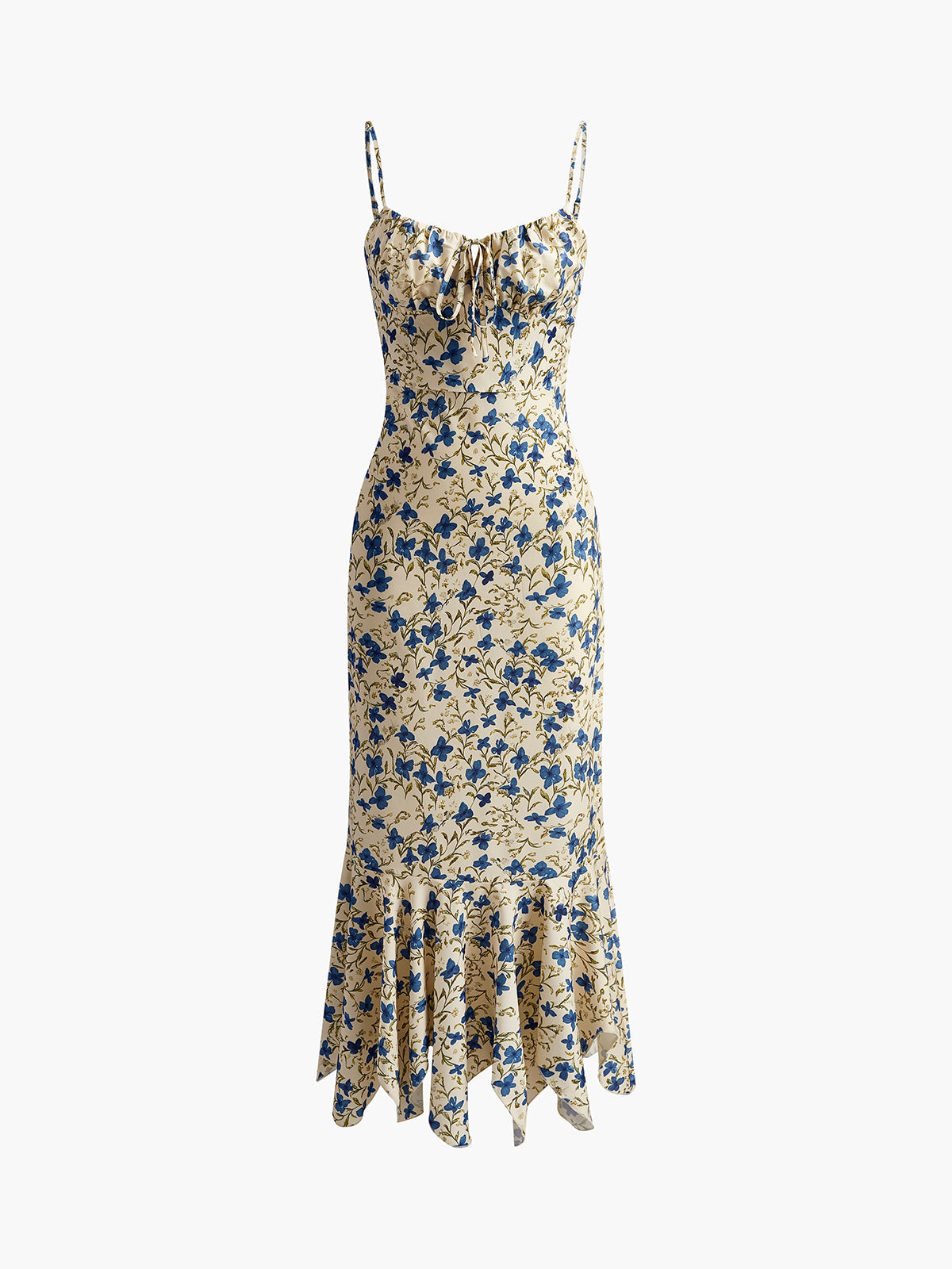 Floral Spaghetti Strap Summer Maxi Dress