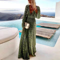 Classic Green Beach Summer Maxi Dress