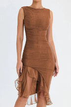 Charlotte Short Sleeve Party Midi Dress