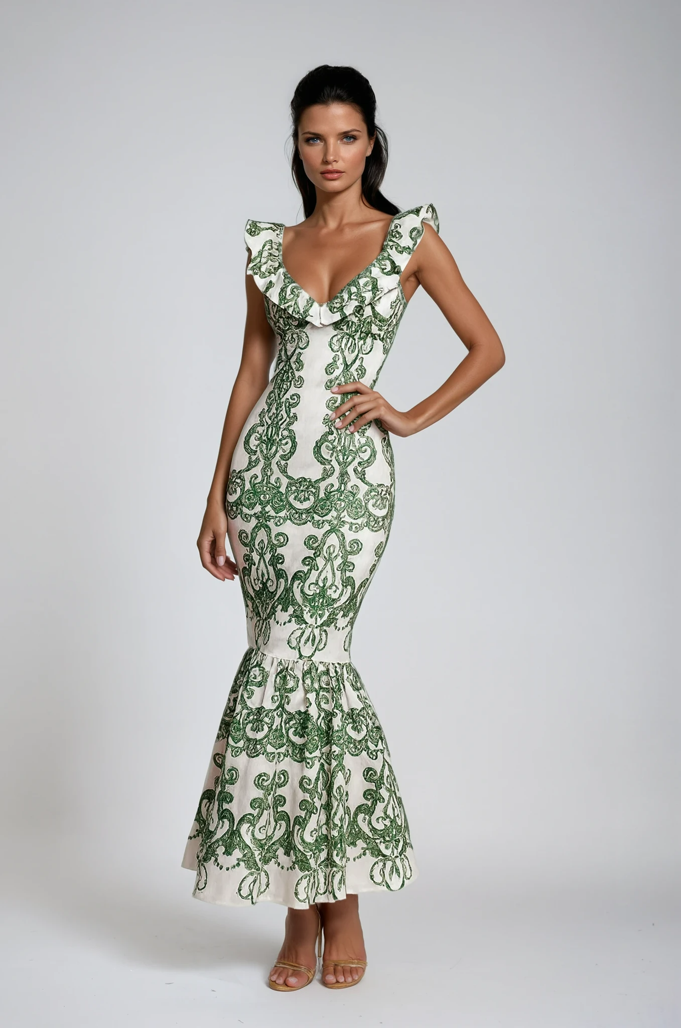 Sorrento Embroidered Cotton Summer Maxi Dress