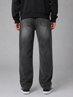 Men's Relaxed Fit Straight Leg Jeans – Vintage Washed Denim Trousers