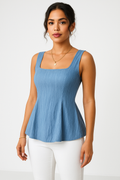 Sleeveless Peplum Top