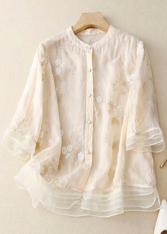 Kourtney Chic Blouse with Floral Accents