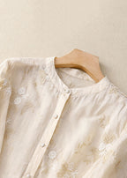 Kourtney Chic Blouse with Floral Accents