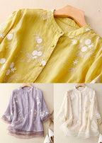 Kourtney Chic Blouse with Floral Accents