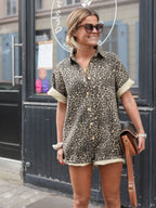 Tracy Mini Cheetah Printed Romper