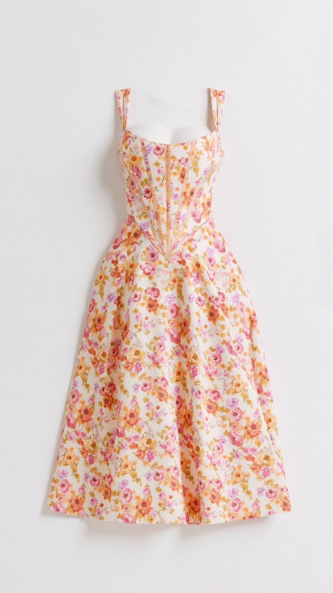 Dahlia Floral Jacquard Midi Dress