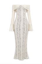 Off-Shoulder Lace Wedding Guest Maxi Dress
