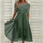 Violet Elegance Chiffon Dress