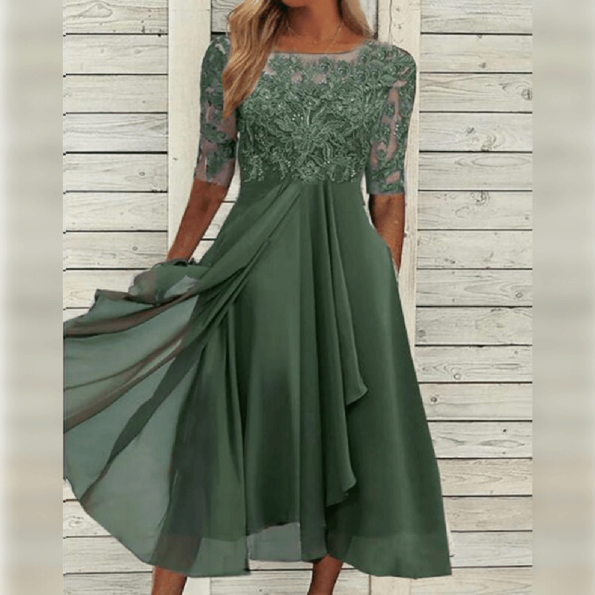 Violet Elegance Chiffon Dress