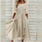 Violet Elegance Chiffon Dress
