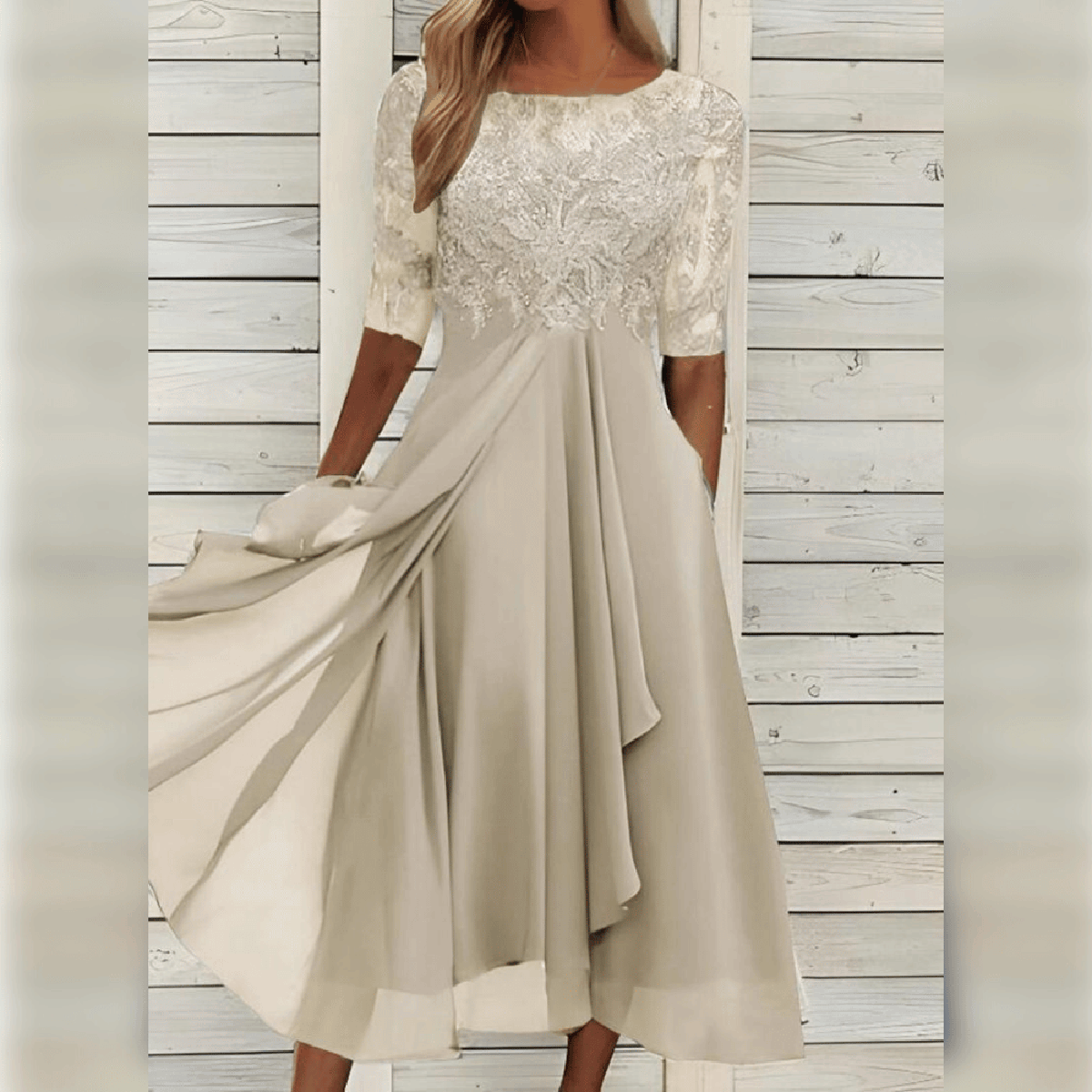 Violet Elegance Chiffon Dress