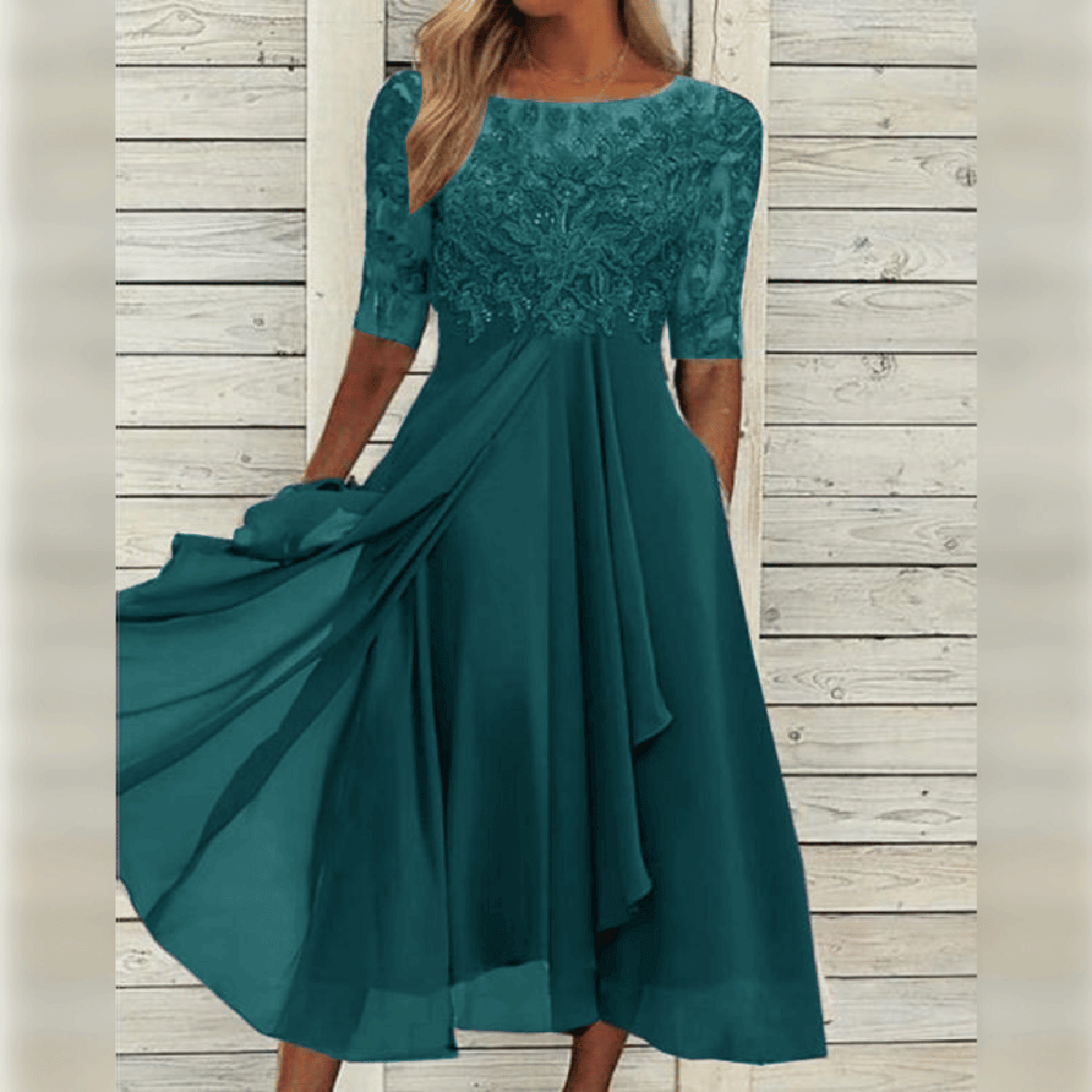 Violet Elegance Chiffon Dress