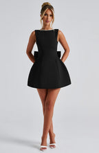 Cute Bow-Back Party Mini Dress