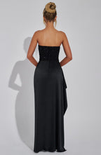 Emrielle Beaded Corset Evening Maxi Dress