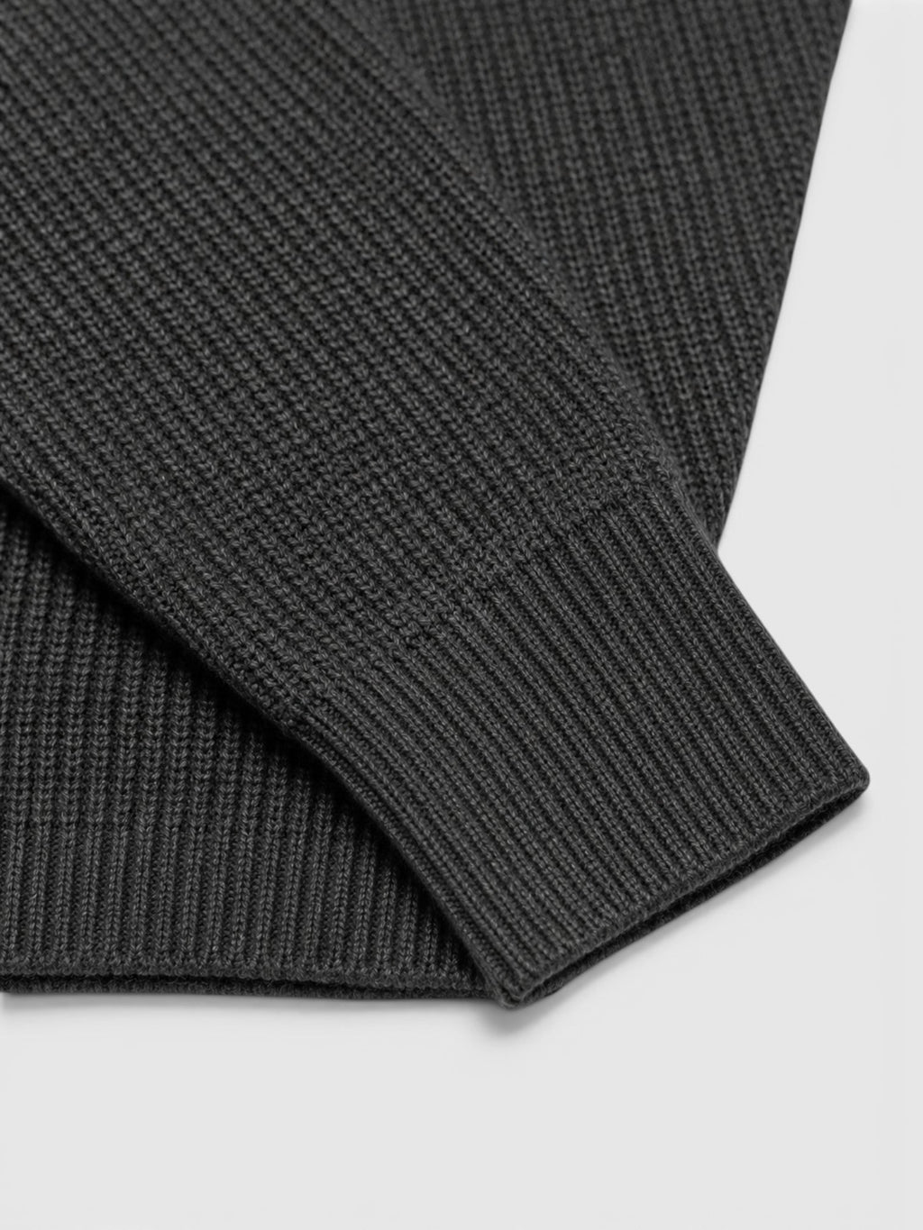 Men's Ribbed Knit Polo Sweater – Long Sleeve