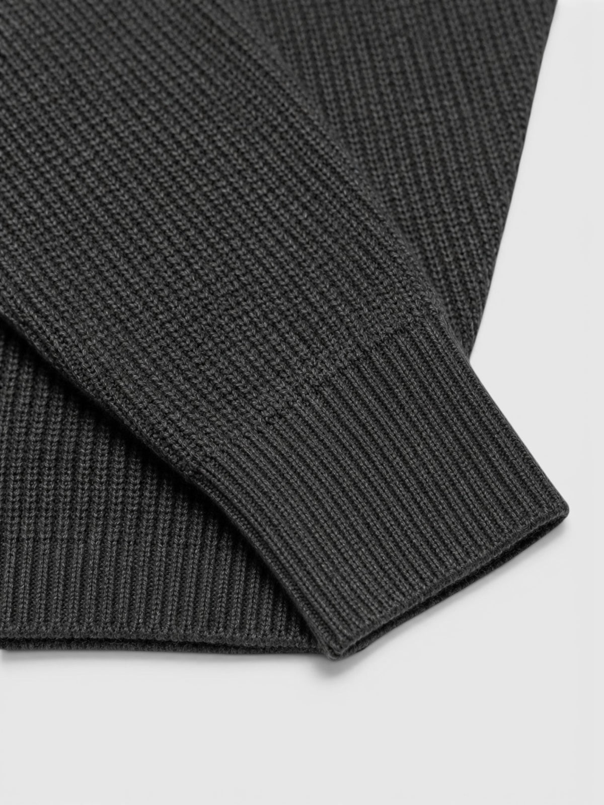 Men's Ribbed Knit Polo Sweater – Long Sleeve