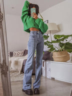 Star Patch Flare Jeans