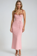 Flower Embroidered Summer Night Maxi Dress