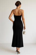 Flower Embroidered Summer Night Maxi Dress