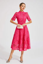 Lexi Elegant Lace Midi Dress