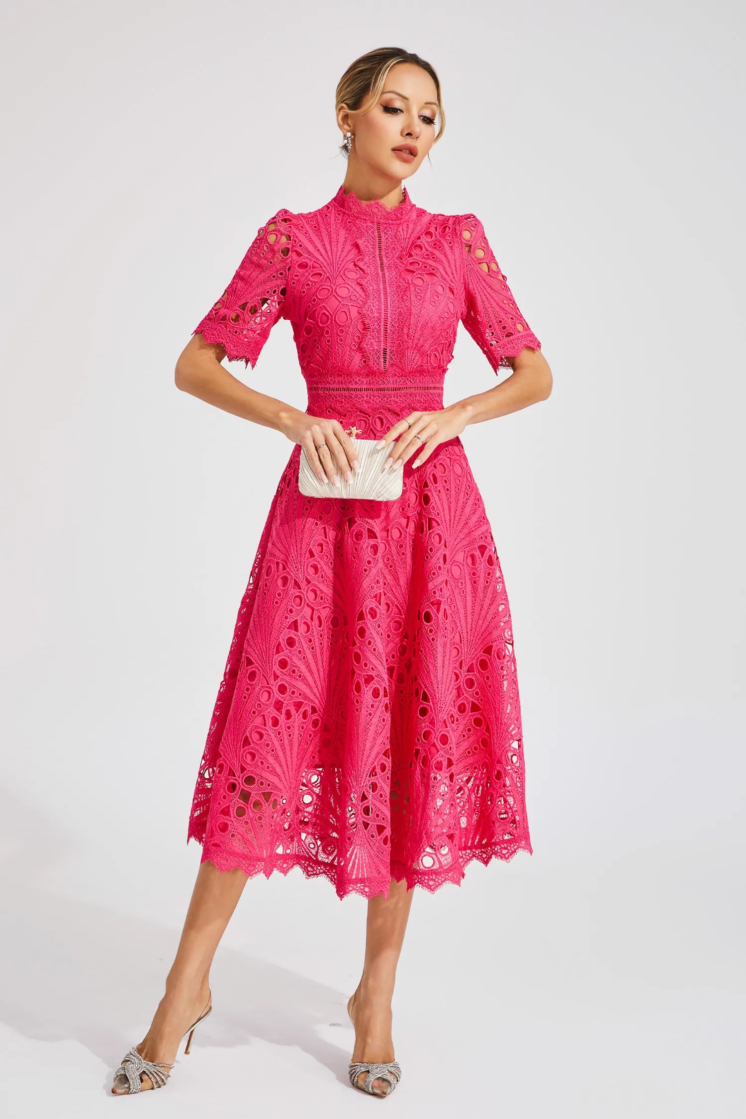 Lexi Elegant Lace Midi Dress