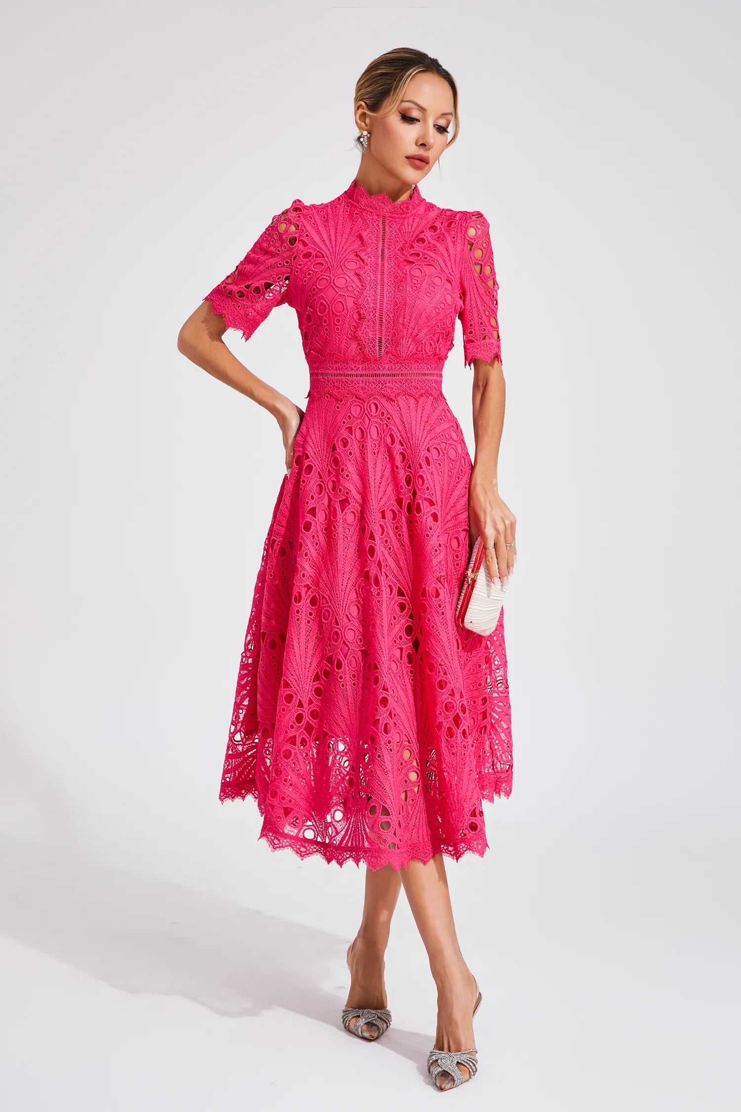 Lexi Elegant Lace Midi Dress
